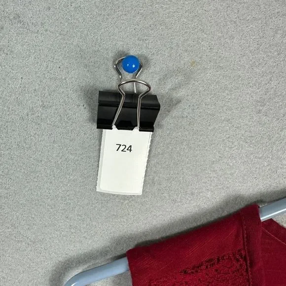 CJ Banks Womens Vest Sleeveless Lace Outer Blouse Red Pullover Plus Size 2X - Picture 14 of 14